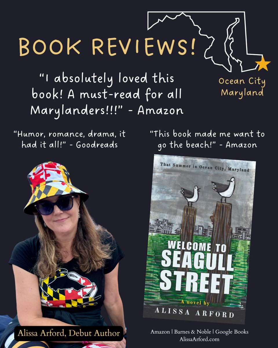 Hey #Maryland Friends! My debut novel is out! #WelcomeToSeagullStreet is set in Ocean City, Maryland. #ocmd #books #terps Find out more at alissaarford.com