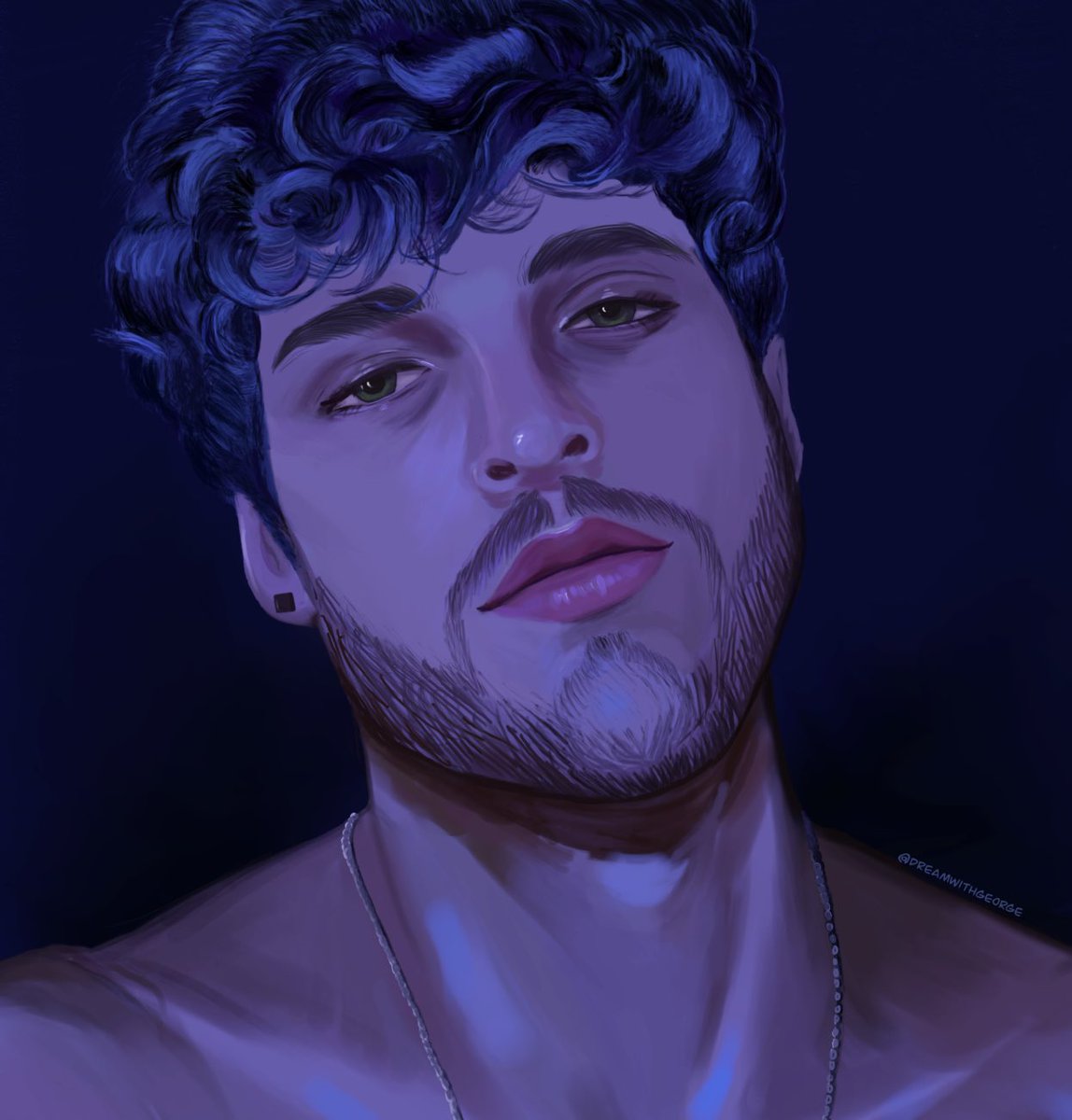dreamwithgeorge's tweet photo. 🌌 dream in blue lighting 🌌 #myart #dreamfanart https://t.co/vpbDig0euo