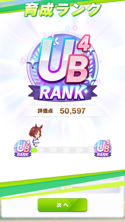 geddon0202's tweet photo. UB4達成した！
＃ウマ娘 https://t.co/vQVexKz7mL