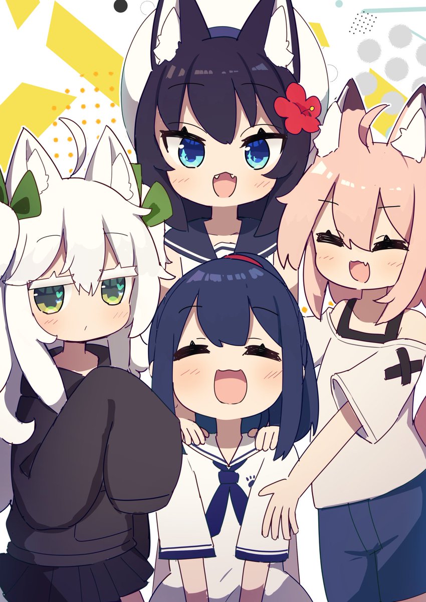 fastest_yukkuri's tweet image. キツネがいっぱいキツネ島の暮らしを覗いてみよう!うちの子イラストまとめ本がコミティア152で出るよ~ん