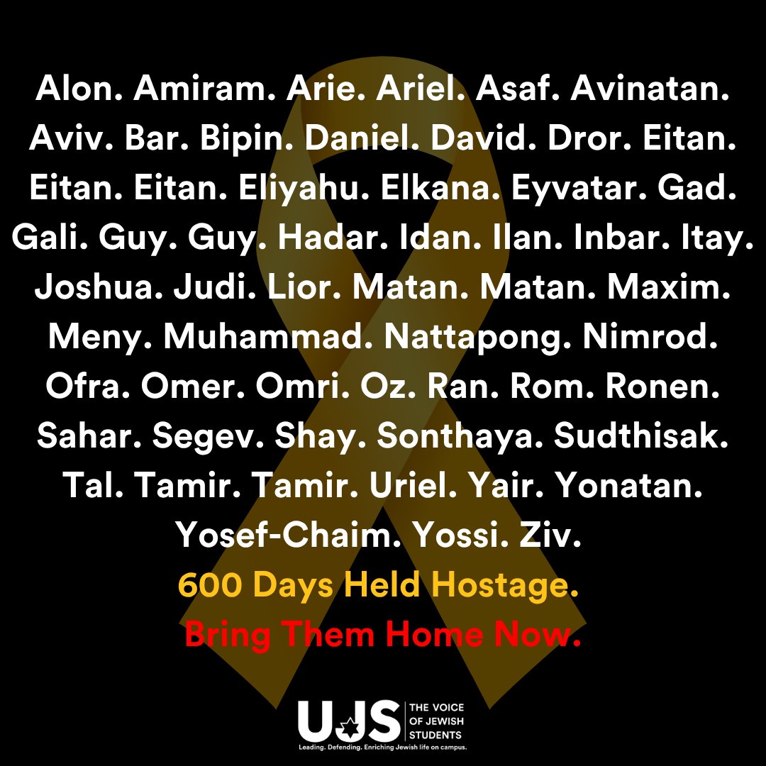 600 Days. 58 Hostages. Bring Them Home Now. 🎗️