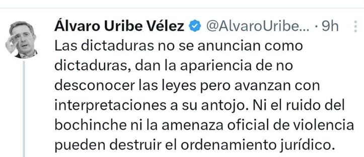 Lo dice el que torció la constitución para reelegirse casi tres veces, el que está siendo juzgado por compra de testigos y lleva un montos de delincuentes y asesinos para que hablen maravillas de él.

¡Mucho HP!

(Honorable Pirobo)