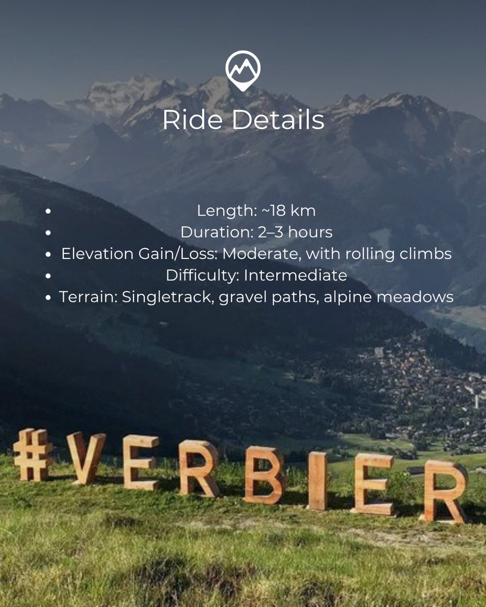 CrionOutdoor's tweet image. This ~18 km loop is short, sweet, and high on stoke with sweeping views and buttery descents.
Perfect as a half-day ride or paired with laps in the Verbier Bike Park for full-send vibes.
#VerbierLoop #MTBChallenge #EpicRides  #CrionOutdoor #OutdoorAdventure #AlpineBiking