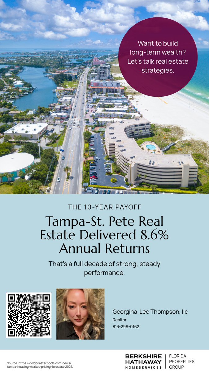 Georgin10116976's tweet photo. Looking for strong investment opportunities? https://t.co/Byw70lCd2v
Tampa-St. Pete has shown an impressive 8.6% annualized return over the past decade, per the NCREIF Property Index.
Ready to learn more? #RealEstateInvesting #Tampa #InvestmentGrowth https://t.co/r4s6TvuSDQ