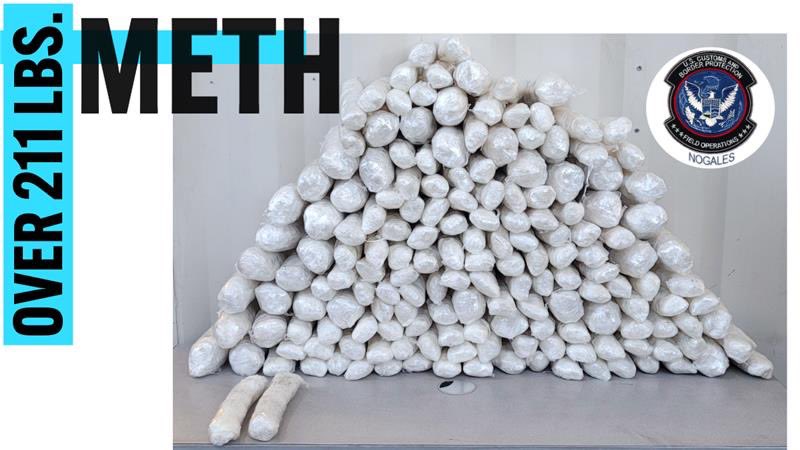 On May 24th, Nogales CBP Officers seized over 211 lbs. of Methamphetamine during a smuggling interdiction.