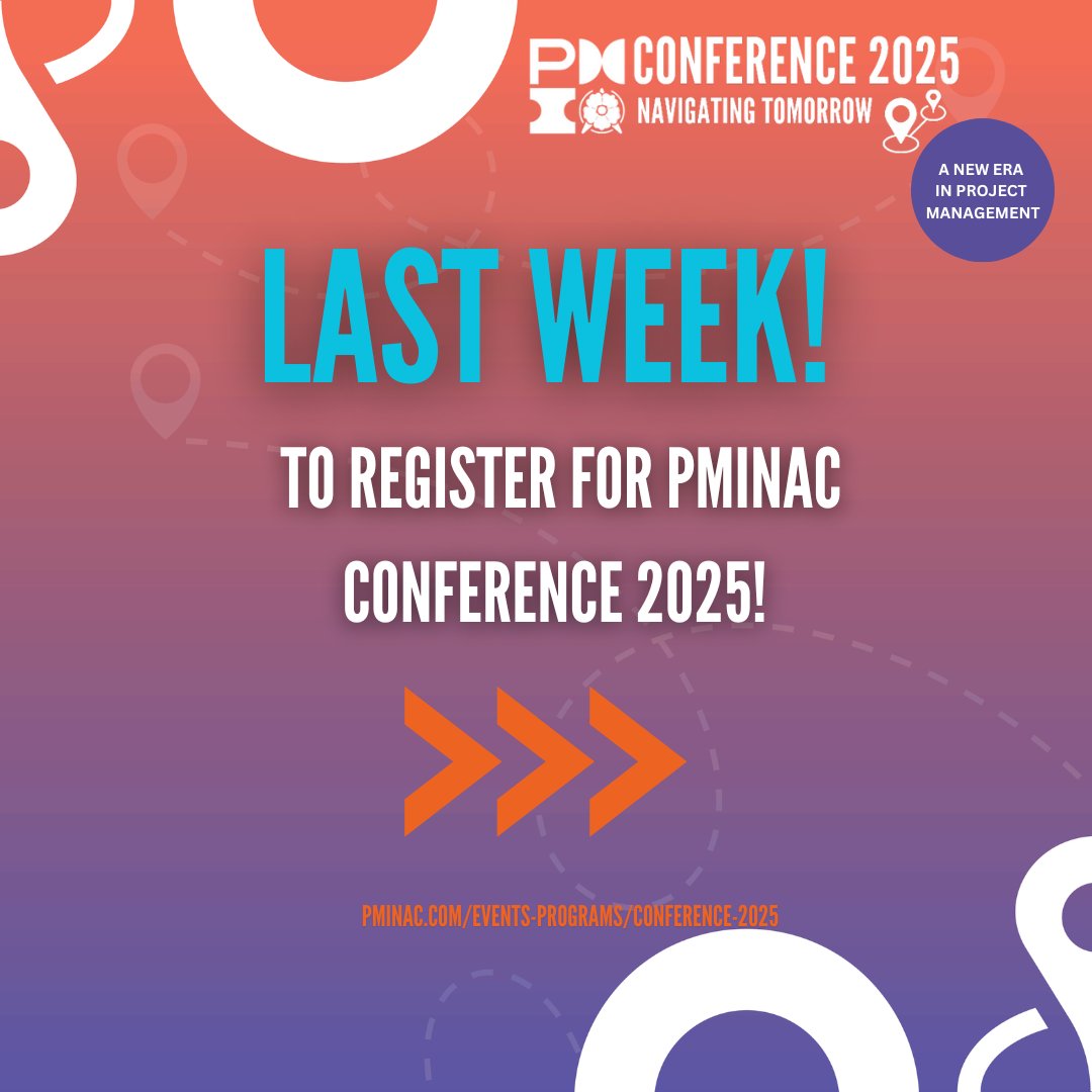 It's the LAST WEEK to register for #PMINACConference2025. Be sure to register TODAY and don't miss out on this amazing educational and networking opportunity!  

pminac.com/events-program…