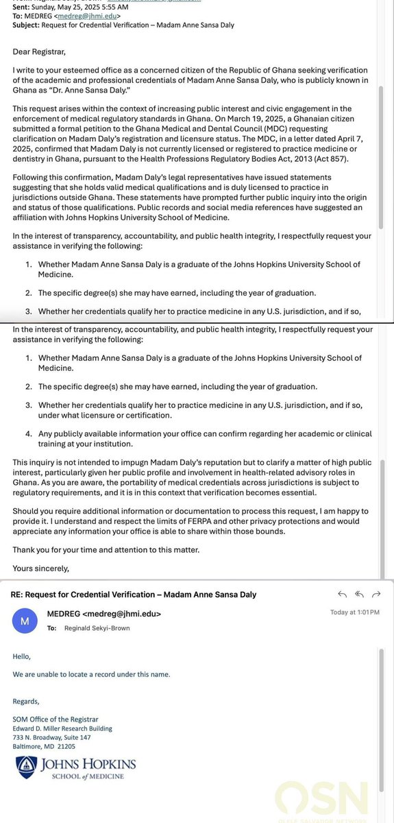 Bra_phile๐ฌ๐ญ๐ฌ๐ง (@braphile) on Twitter photo Herrrrr Ghana! So someone basically emailed the University to make an enquiry about Anne Sansa Daly ๐๐คฃ๐คฃ๐คฃ <a href="/JohnsHopkins/">Johns Hopkins University</a> says they can't even find her records ๐๐คฃ๐คฃ๐คฃ Herrrrr Ghana! So someone basically emailed the University to make an enquiry about Anne Sansa Daly ๐๐คฃ๐คฃ๐คฃ <a href="/JohnsHopkins/">Johns Hopkins University</a> says they can't even find her records ๐๐คฃ๐คฃ๐คฃ