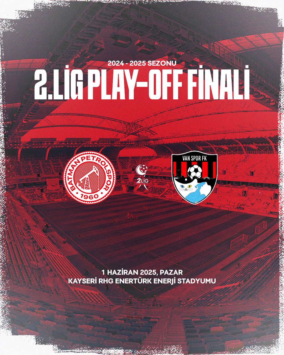 Finalin Adresi Belli oldu. 
2. Lig Play-Off Finali, 1 Haziran 2025 Pazar günü saat 20.00’de Kayseri RHG Enertürk Enerji Stadyumu’nda oynanacak.