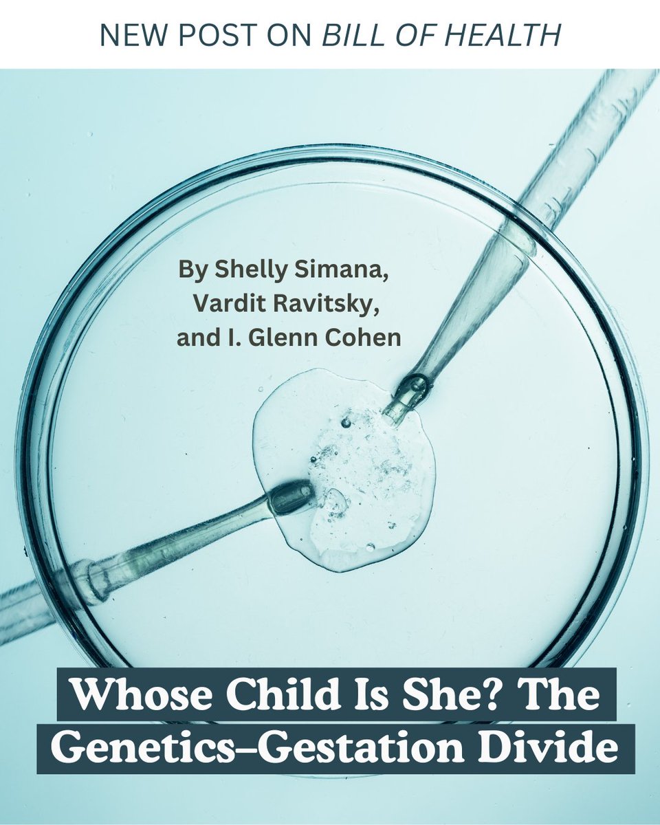 On the Bill of Health blog: authors examine an Israeli embryo mix-up court case attracting worldwide attention petrieflom.law.harvard.edu/2025/05/28/who…