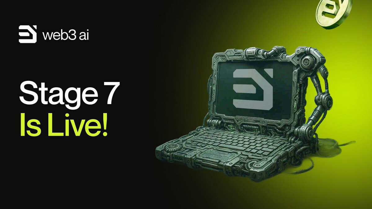 🚨Stage 7 Is Live!

We’re leveling up the future of AI and Web3. 🎉

A new era of innovation, decentralization, and intelligence begins now. 

Are you in?

🔗Join the movement.

👉buy.web3ai.com

 #Stage7 #AIRevolution #BlockchainFuture #CryptoCommunity #DecentralizedAI