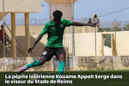Le Stade de Reims suit de près Kouame Appoh Serge. 

Le jeune défenseur ivoirien est attendu pour un essai en France, avec un contrat pro de 4 à 5 ans à la clé en cas de réussite. Une piste prometteuse pour renforcer l’arrière-garde.

Détails 👉 africafoot.com/la-pepite-ivoi…