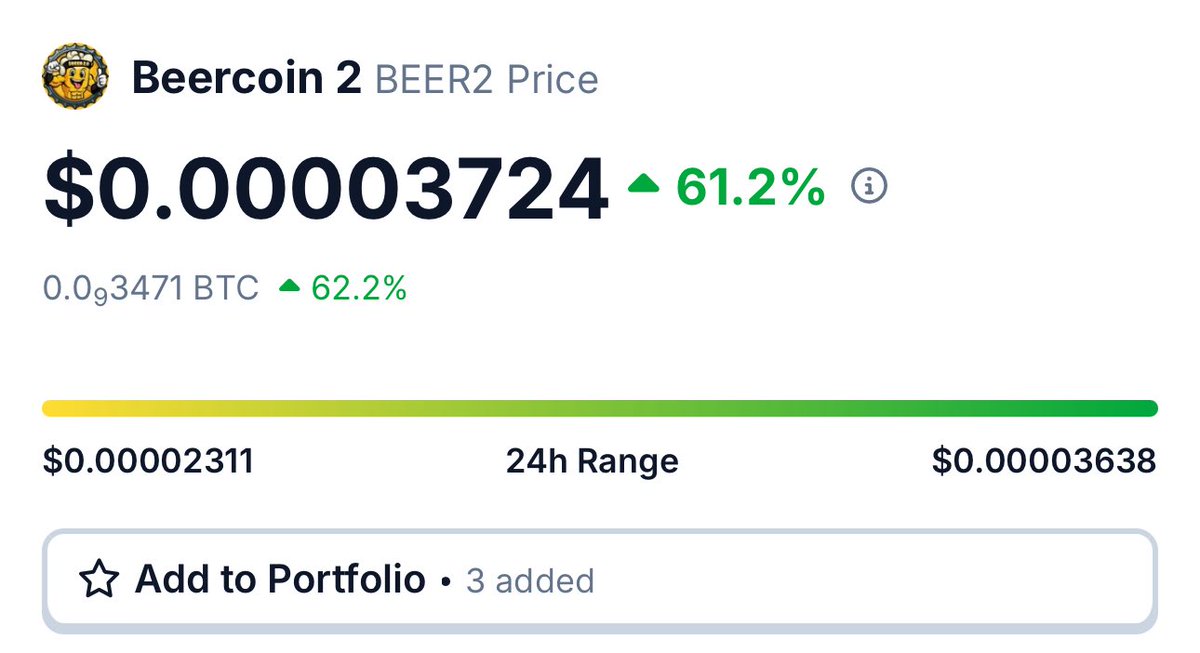 beercoinmeme's tweet photo. $BEER2 GOT LISTED ON @coingecko 🦎

https://t.co/4621Rgq8YU

Keep it up and add it to your portfolio now! https://t.co/kugdf5gENk