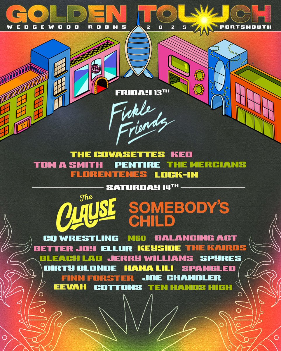 Golden Touch Festival (@goldentouchfest) on Twitter photo <a href="/TenHandsHigh/">Ten Hands High ๐</a> <a href="/fitz_promotions/">Fitz Promotions</a> <a href="/WedgewoodRooms/">Wedgewood Rooms</a> <a href="/Spangledband/">~ SPANGLED ~</a> <a href="/eevahmusic/">EEVAH</a> <a href="/HanaLilimusic/">Hana Lili</a> <a href="/weredirtyblonde/">Dirty Blonde</a> <a href="/spyr3s/">๐๐๐๐
๐ธ๐</a> <a href="/bleach_lab/">Bleach Lab</a> Weโre down to final 50 weekend tickets. Letโs get it gone!
wedgewood-rooms.co.uk/events/2025-06โฆ <a href="/TenHandsHigh/">Ten Hands High ๐</a> <a href="/fitz_promotions/">Fitz Promotions</a> <a href="/WedgewoodRooms/">Wedgewood Rooms</a> <a href="/Spangledband/">~ SPANGLED ~</a> <a href="/eevahmusic/">EEVAH</a> <a href="/HanaLilimusic/">Hana Lili</a> <a href="/weredirtyblonde/">Dirty Blonde</a> <a href="/spyr3s/">๐๐๐๐
๐ธ๐</a> <a href="/bleach_lab/">Bleach Lab</a> Weโre down to final 50 weekend tickets. Letโs get it gone!
wedgewood-rooms.co.uk/events/2025-06โฆ