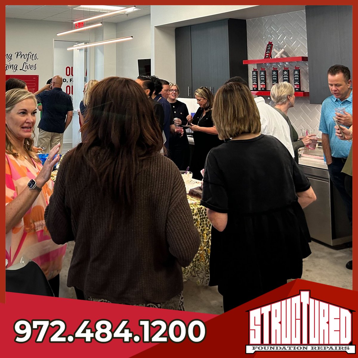 Another great birthday bash with KW Dallas Preston Road this month!🎉
Denise caught up with agents, answered foundation questions, and maybe even booked an eval during the celebration! 🏡
📞 972-484-1200
#StructuredStrong #FoundationRepair #KWPrestonRoad #DFWRealEstate