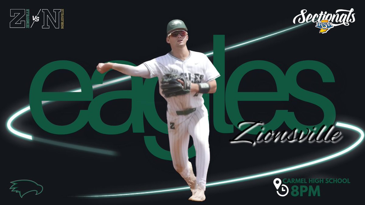 Zionsville High School Athletics (@zcseagles) on Twitter photo ⚾️ BASEBALL ⚾️ Good luck to <a href="/BaseballZville/">Zionsville Baseball</a> as they take on <a href="/MillerNationAD/">The Noblesville Millers</a> tonight in the <a href="/IHSAA1/">IHSAA</a> SECTIONAL! First pitch is at 8PM at Carmel High School. GO EAGLES!!!
🎟️ public.eventlink.com/tickets?t=1287… ⚾️ BASEBALL ⚾️ Good luck to <a href="/BaseballZville/">Zionsville Baseball</a> as they take on <a href="/MillerNationAD/">The Noblesville Millers</a> tonight in the <a href="/IHSAA1/">IHSAA</a> SECTIONAL! First pitch is at 8PM at Carmel High School. GO EAGLES!!!
🎟️ public.eventlink.com/tickets?t=1287…