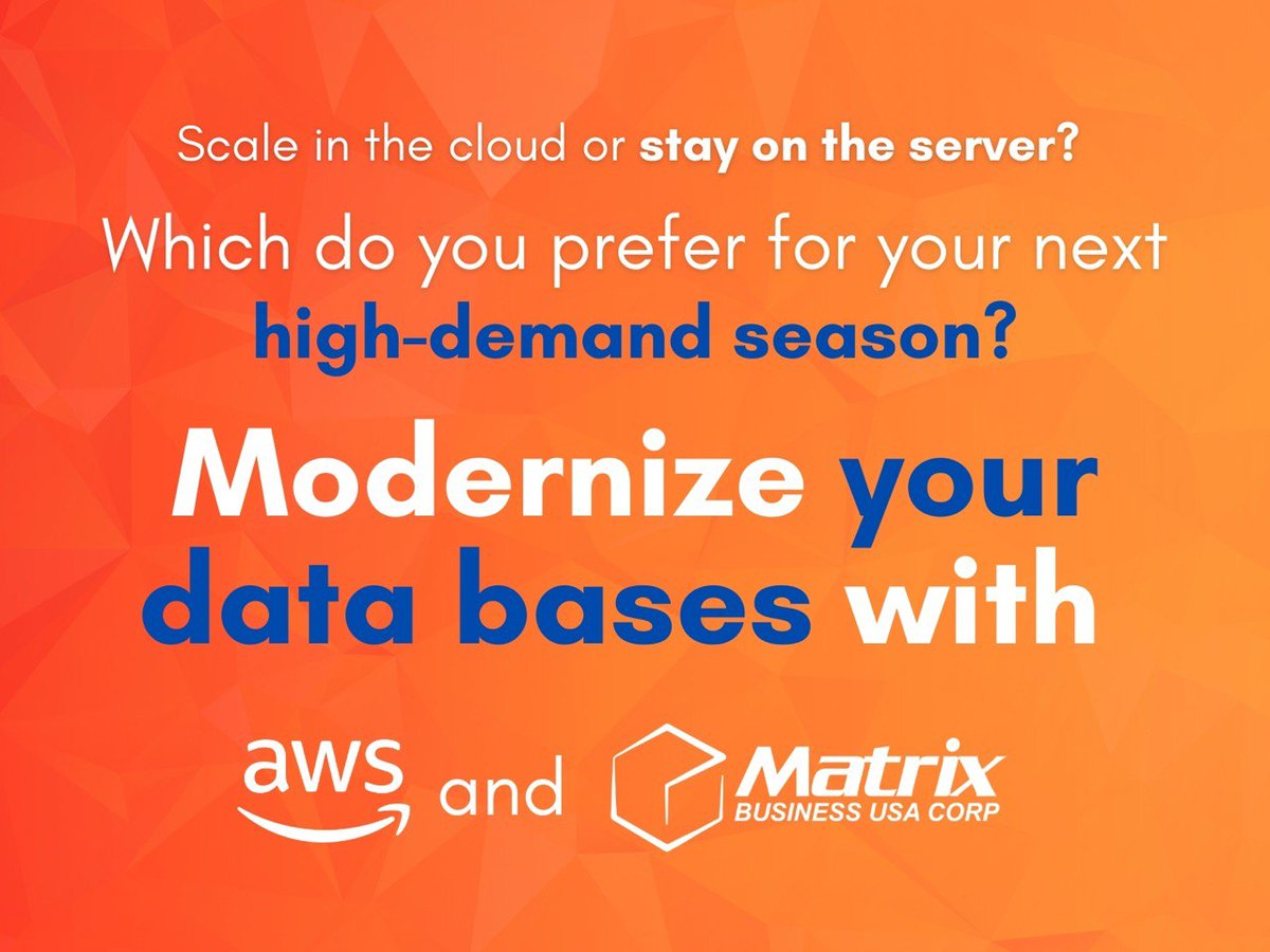matrixcpm's tweet image. 🚀 Scale seamlessly with AWS!

⚡ Aurora/DynamoDB auto-adjust to traffic
☁️ Ditch on-prem limits - grow confidently
📩 Future&apos;s in the cloud: contact@matrixcorp.business

#MatrixBusiness #AWSDatabases #AWS