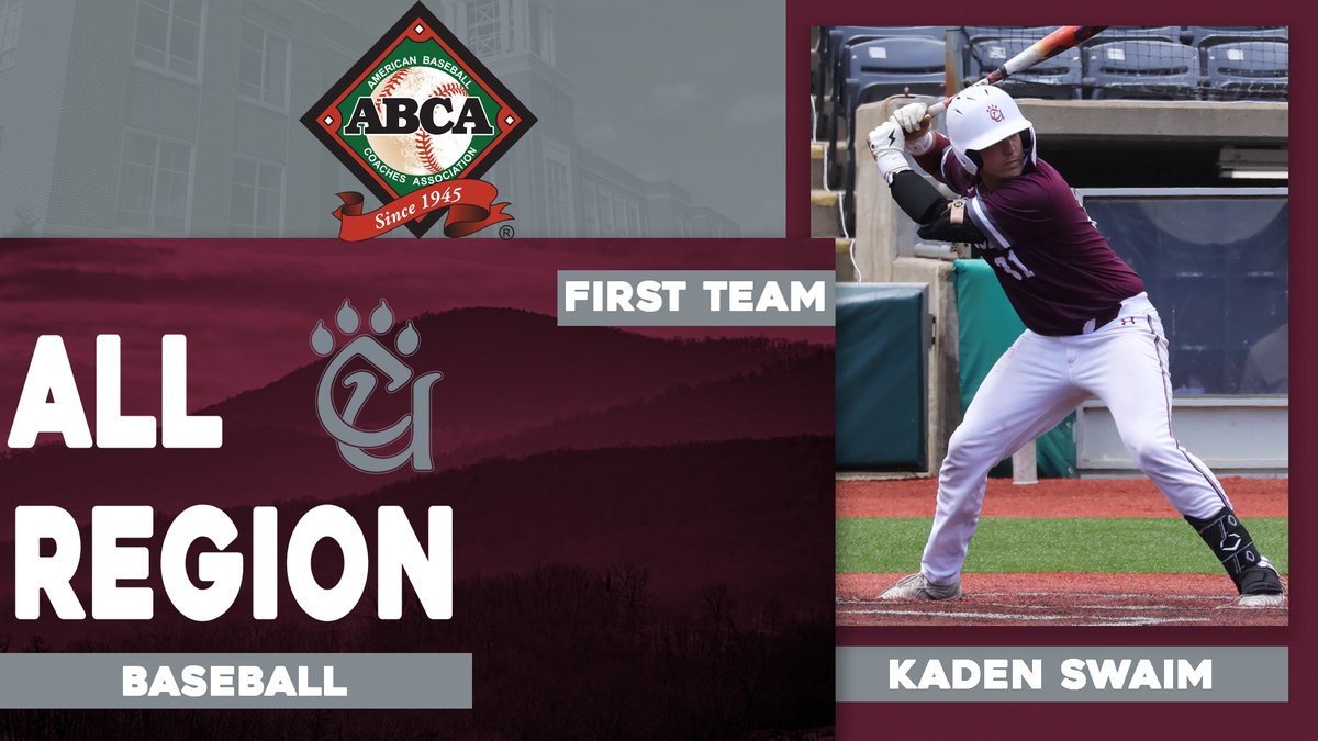 .<a href="/ConcordBaseball/">Concord Baseball</a>'s Kaden Swaim earns his third All-Atlantic Region First Team selection of the postseason with a spot on the <a href="/ABCA1945/">ABCA</a> Regional Team