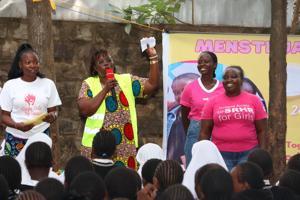 MaishaSafehouse's tweet photo. Today at Kimathi Primary School, we marked Menstrual Hygiene Day with a session on period health, dignity &amp; self-worth. We spoke openly with young students about menstrual hygiene, breaking stigma, building confidence, &amp; promoting access &amp; pride.
#MHDay2025 #PeriodFriendlyWorld https://t.co/oiCnD40w2V