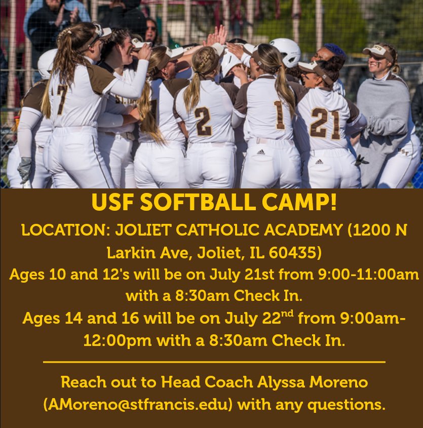 The time is here, USF Softball camp will be in July. Registration closes 1 week before camp. We are looking forward to all of you campers! 

secure.acceptiva.com/?cst=XEA3qy