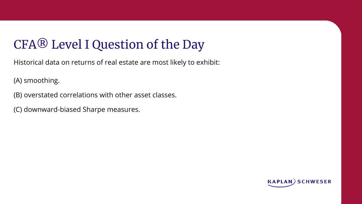 Daily practice has a great return on investment for your #CFAExam prep! Try this Level I practice question: bit.ly/3C32AOb