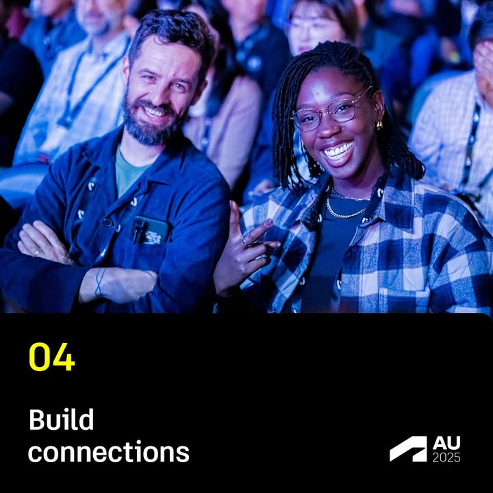 autodesku's tweet image. ๐ซ Ready to transform the future of Design and Make? Here are just a few reasons to join us in Nashville for #AU2025! ๐ฅ Register today to secure your best rate โถ๏ธ autode.sk/3S8q8cy