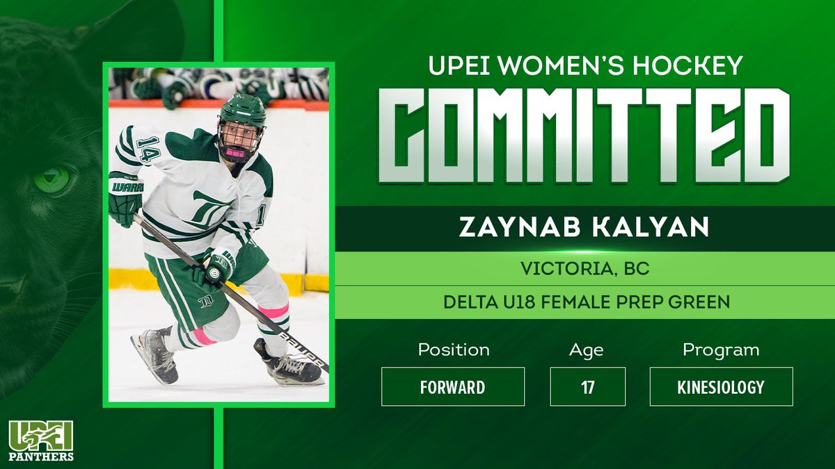 RECRUITED🏒 | Women’s Hockey Panthers add offensive threat ZAYNAB KALYAN

A standout product of the Delta Hockey Academy U18 Prep Green program, Kalyan joins the Panthers as a dynamic, high-IQ forward with the ability to impact the game right away. Known for her scoring touch,