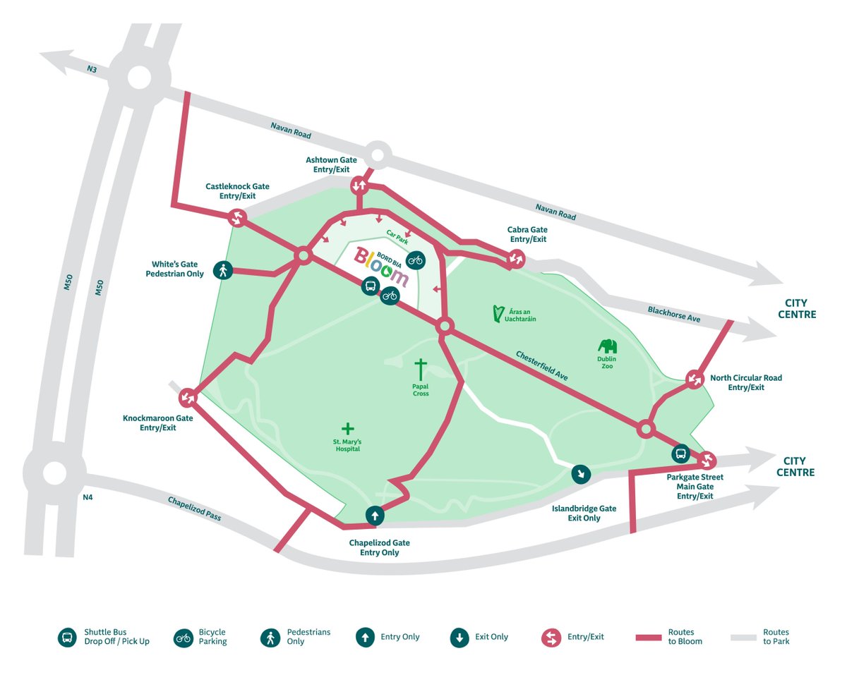 Making your way to Bord Bia Bloom this weekend? With a complimentary shuttle bus, bicycle parking and ample public transport around the Phoenix Park, we encourage as many people as possible to make the trip sustainably! 🚌🚲🚶

Plan your day: bordbiabloom.com/plan-your-day/…