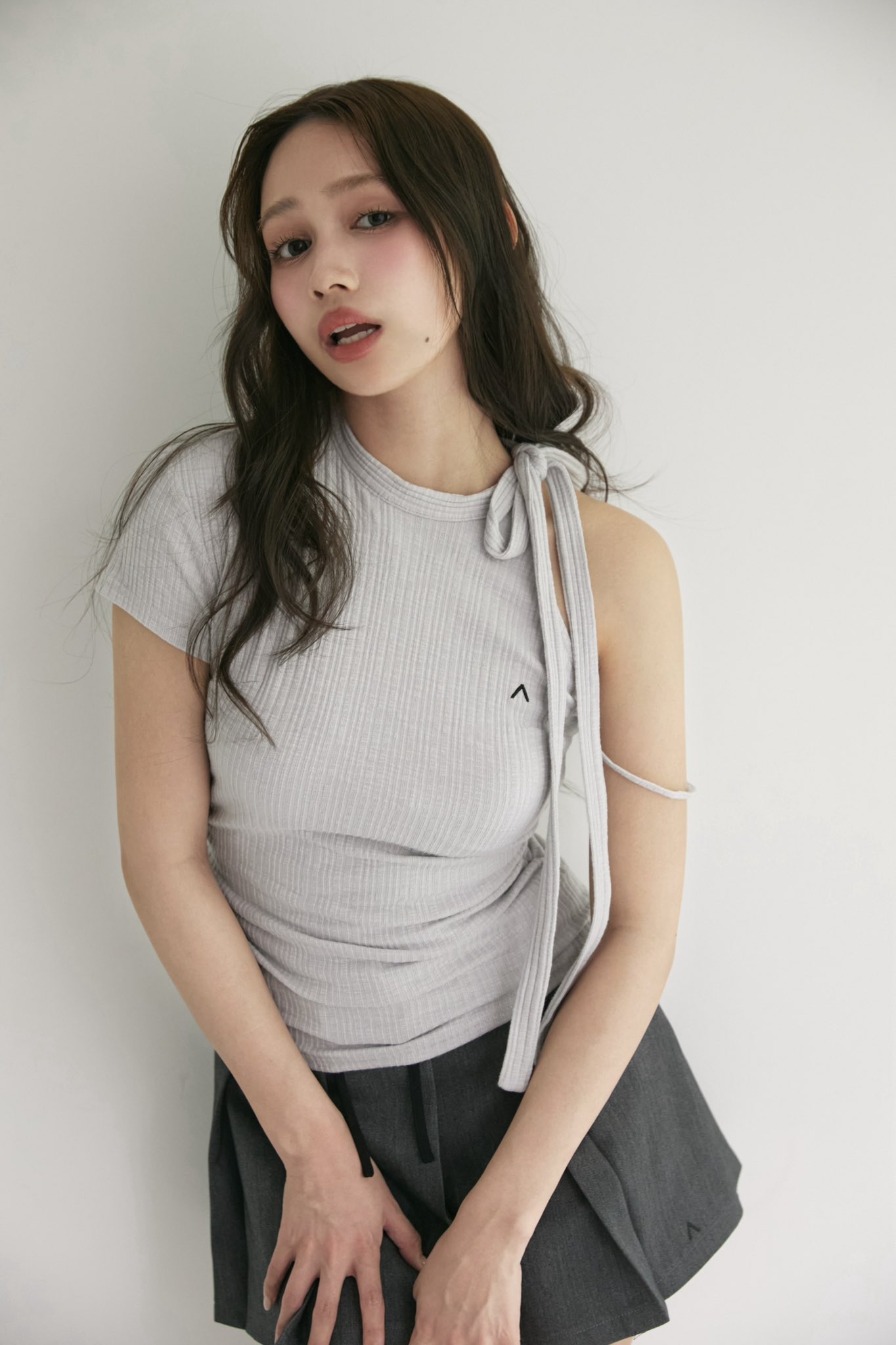 andmary Manon ribbon tops pink