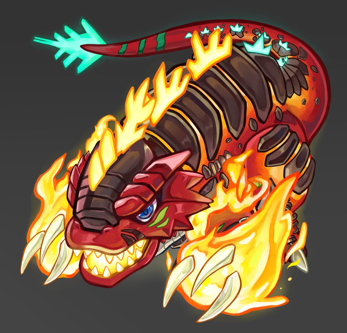 Ice_Fire_01's tweet image. Dinomon
#Digimon 
#デジモン