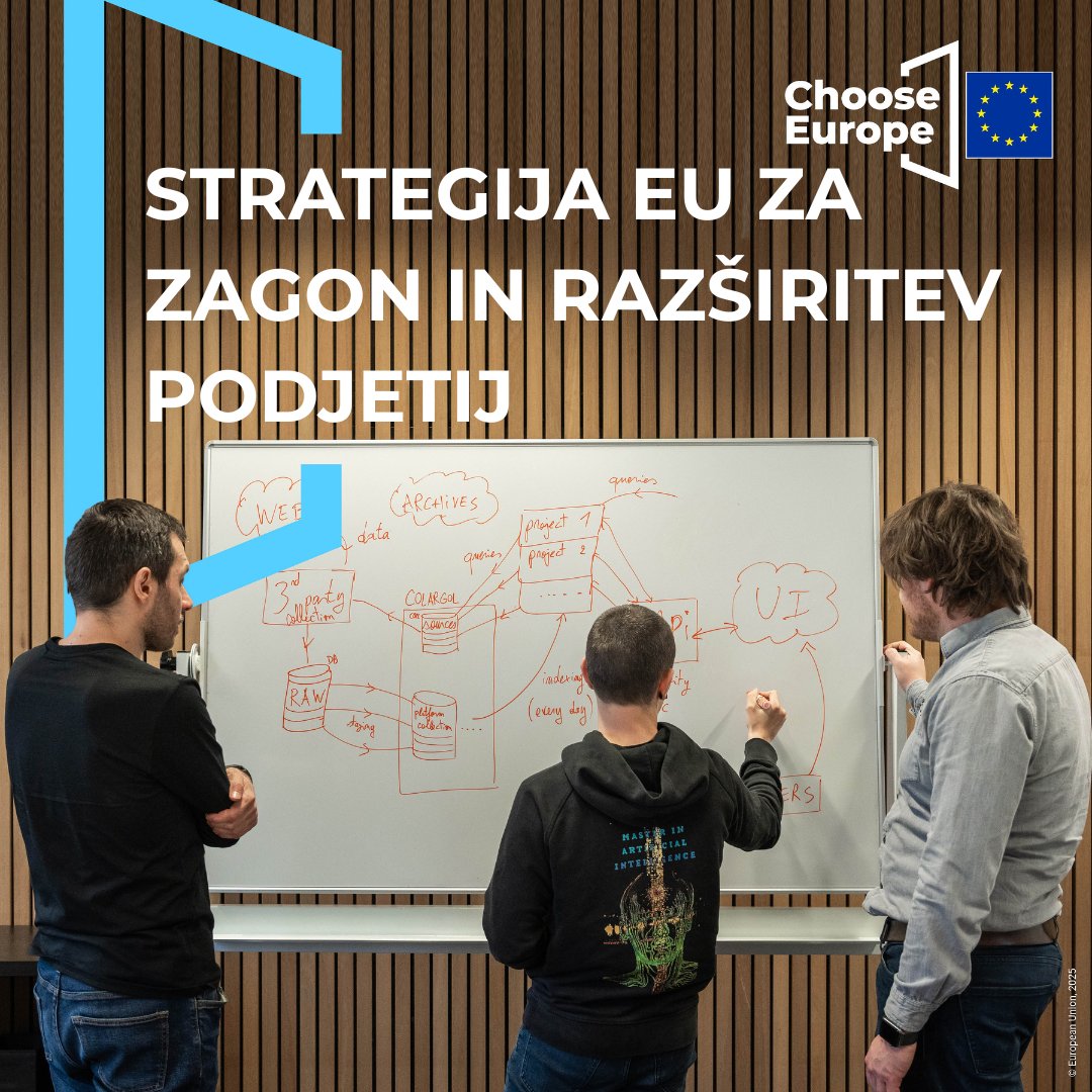 Podjetja, rojena v 🇪🇺, naj rastejo v 🇪🇺.#ChooseEurope

Z 🆕 strategijo za zagon &amp; razširitev podjetij bomo okrepili rast inovativnih &amp; obetavnih podjetij v 🇪🇺.
✅ Zmanjšanje birokracije, lažji dostop do financiranja &amp; boljše poslovanje na enotnem trgu.

👉 ec.europa.eu/commission/pre…