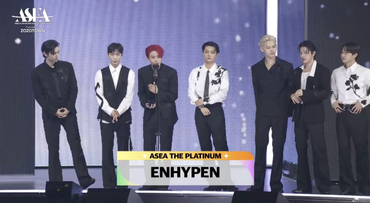 PSHGlobalTeam's tweet photo. [INFO] 250528

ENHYPEN won "The Platinum Award” at the ASEA 2025 Awards 🎉

 Congratulations to our seven ❤️

#ENHYPEN_ThePlatinum 
ENHYPEN STARS IN ASEA 2025
#ENHYPENonASEA2025 #ASEA20
#엔하이픈_성훈 #SUNGHOON 
#성훈 #ENHYPEN_SUNGHOON https://t.co/560YIlqyhd