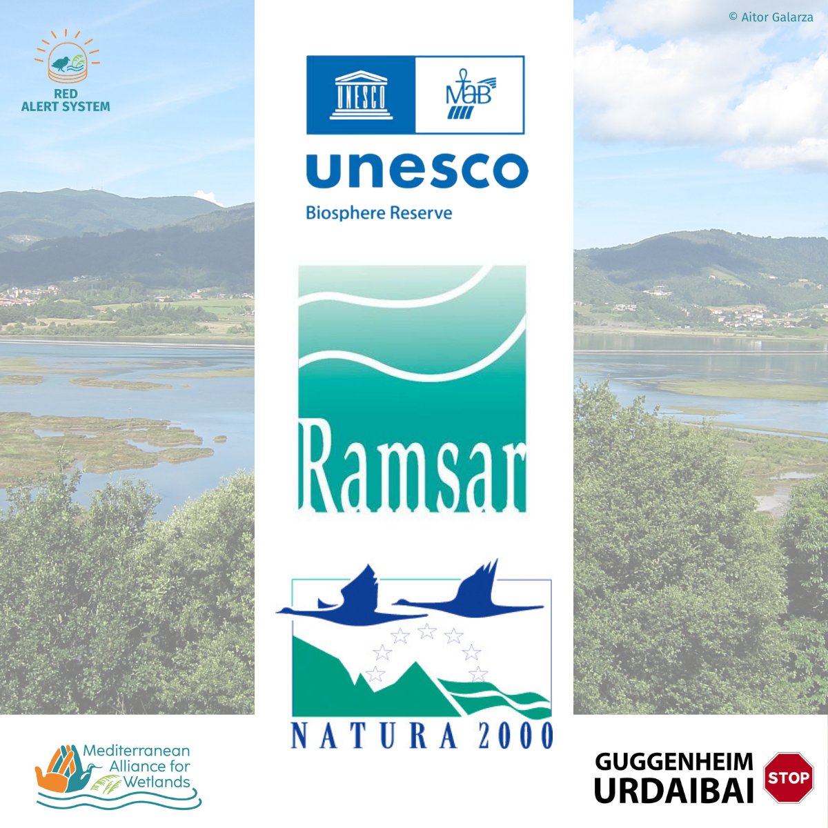 🟦Urdaibai cuenta con las más altas designaciones medioambientales: UNESCO Biosphere Reserve, Natura 2000 site, Ramsar Wetland of International Importance.

Los planes actuales ignoran los estándares de esas designaciones.

¿Las leyes de conservación son ejecutables o simbólicas?