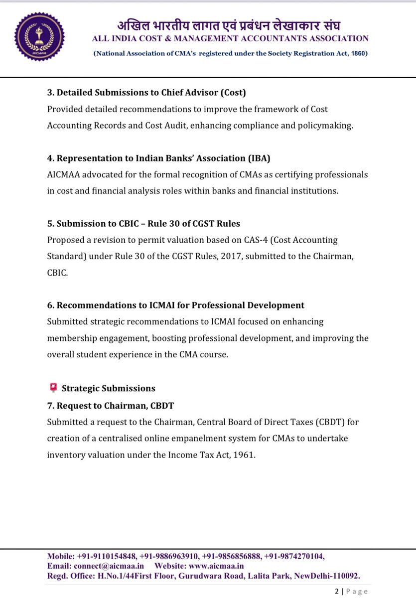 All India CMA Association tweet media