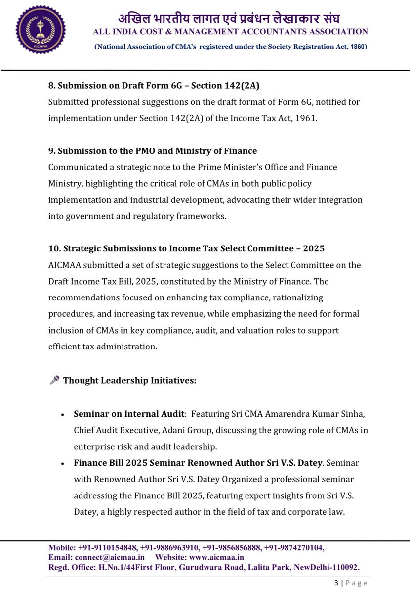 All India CMA Association tweet media