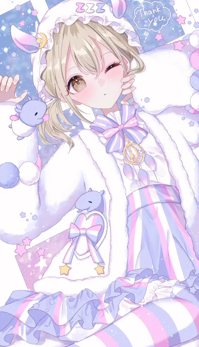 プロセカ衣装デザインにて『ゆめくいていぱー』採用していただきましたᶻzZ 嬉しいです…!よろしくお願いいたします✩.˚ #prsk_FA