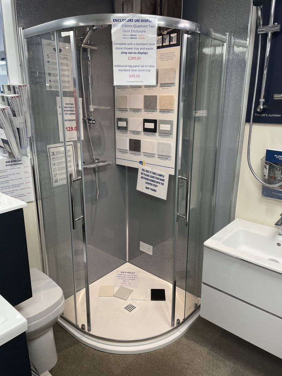 Welcome <a href="/plumbsave/">Plumbsave LTD</a>, our new JT Partner🤩
A spokesperson recently said "We have sold a couple of Naturals already, we sold the new graphite grey one yesterday. We are set up to get them from Ideal, I'm pleased they are holding stock."✨
 #BathroomShowroom #Plumbsave #JustTrays