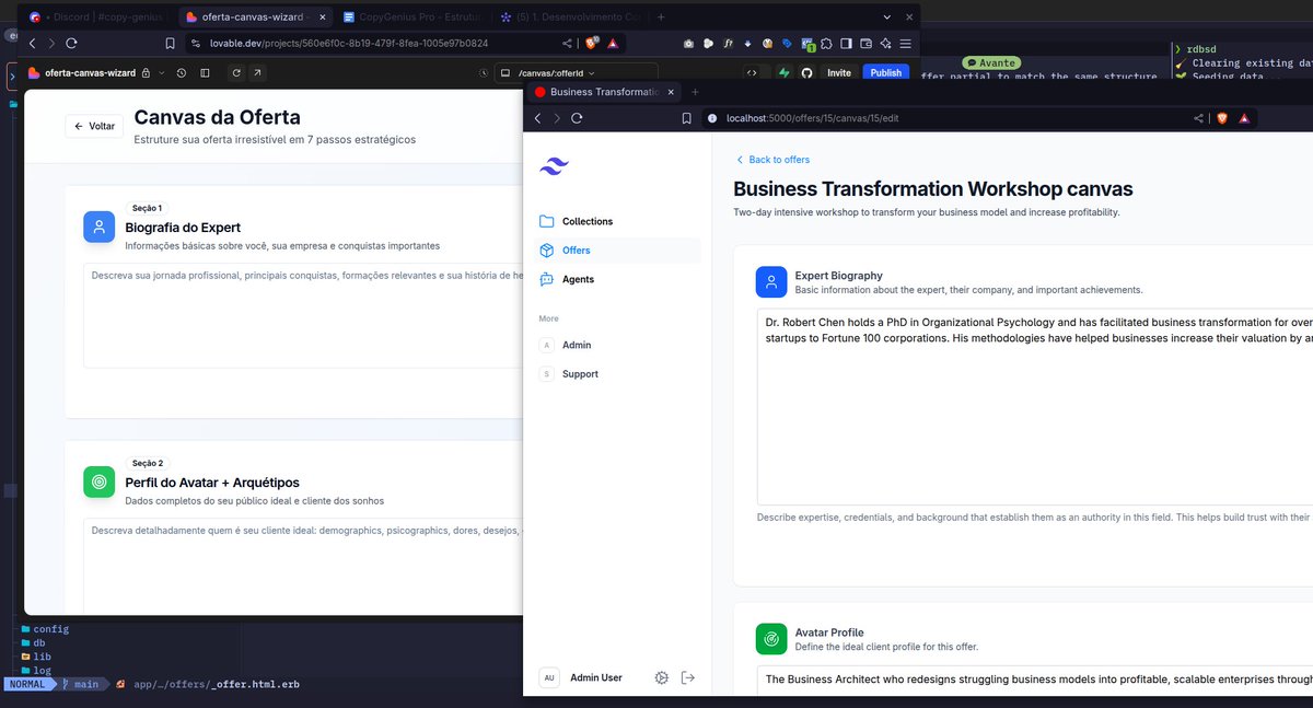 felipefontoura's tweet image. Using @lovable_dev to sketching and coding on @Neovim + #LazyVim + #AvanteVim + @rails is a huge productive improvement! #buildinpublic
PS: any other alternative to lovable (just for sketching)?