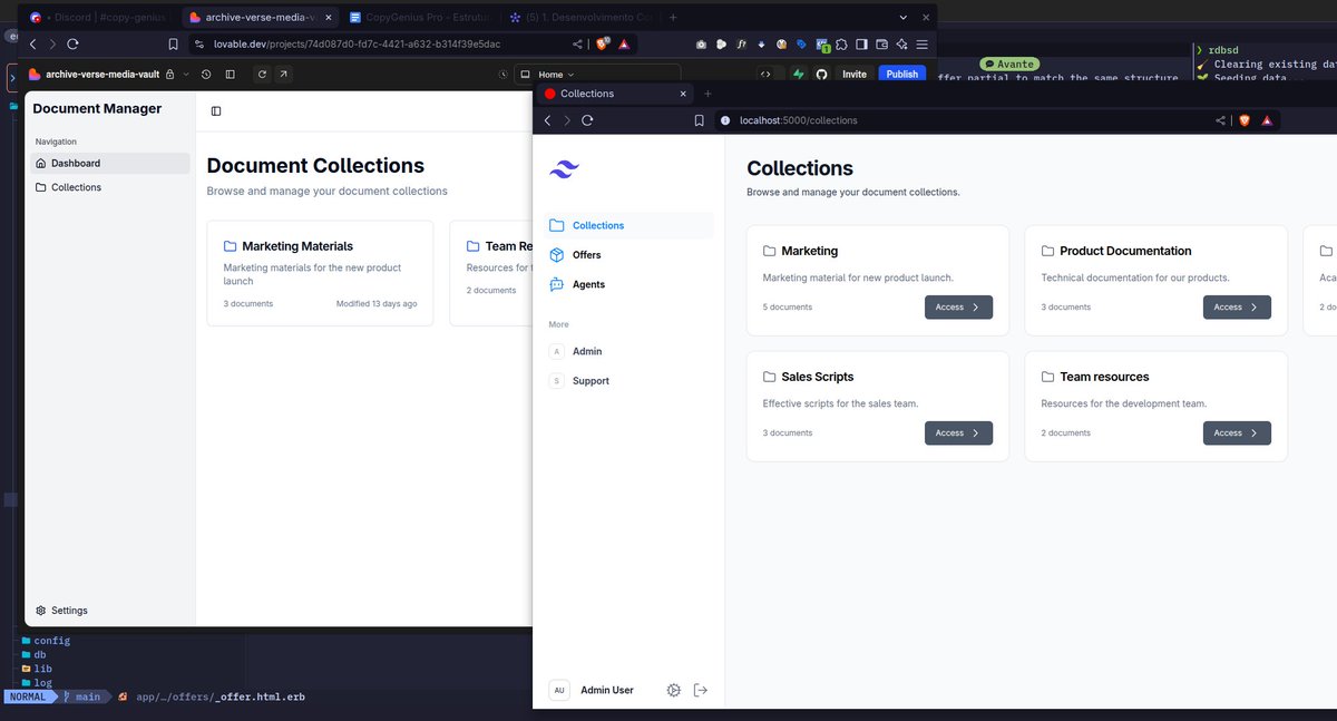 felipefontoura's tweet image. Using @lovable_dev to sketching and coding on @Neovim + #LazyVim + #AvanteVim + @rails is a huge productive improvement! #buildinpublic
PS: any other alternative to lovable (just for sketching)?
