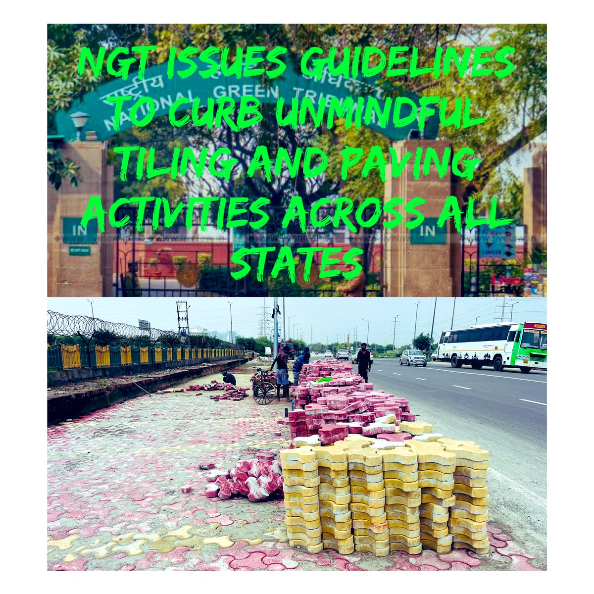 vikranttongad's tweet photo. #NGT Issues #Nationwide Directive to Curb Unscientific #Tiling and #Pavement Work

Landmark Order Aims to Protect #Groundwater Recharge, Urban #Trees, and City Ecology 

#DePave https://t.co/AemMExi6hd