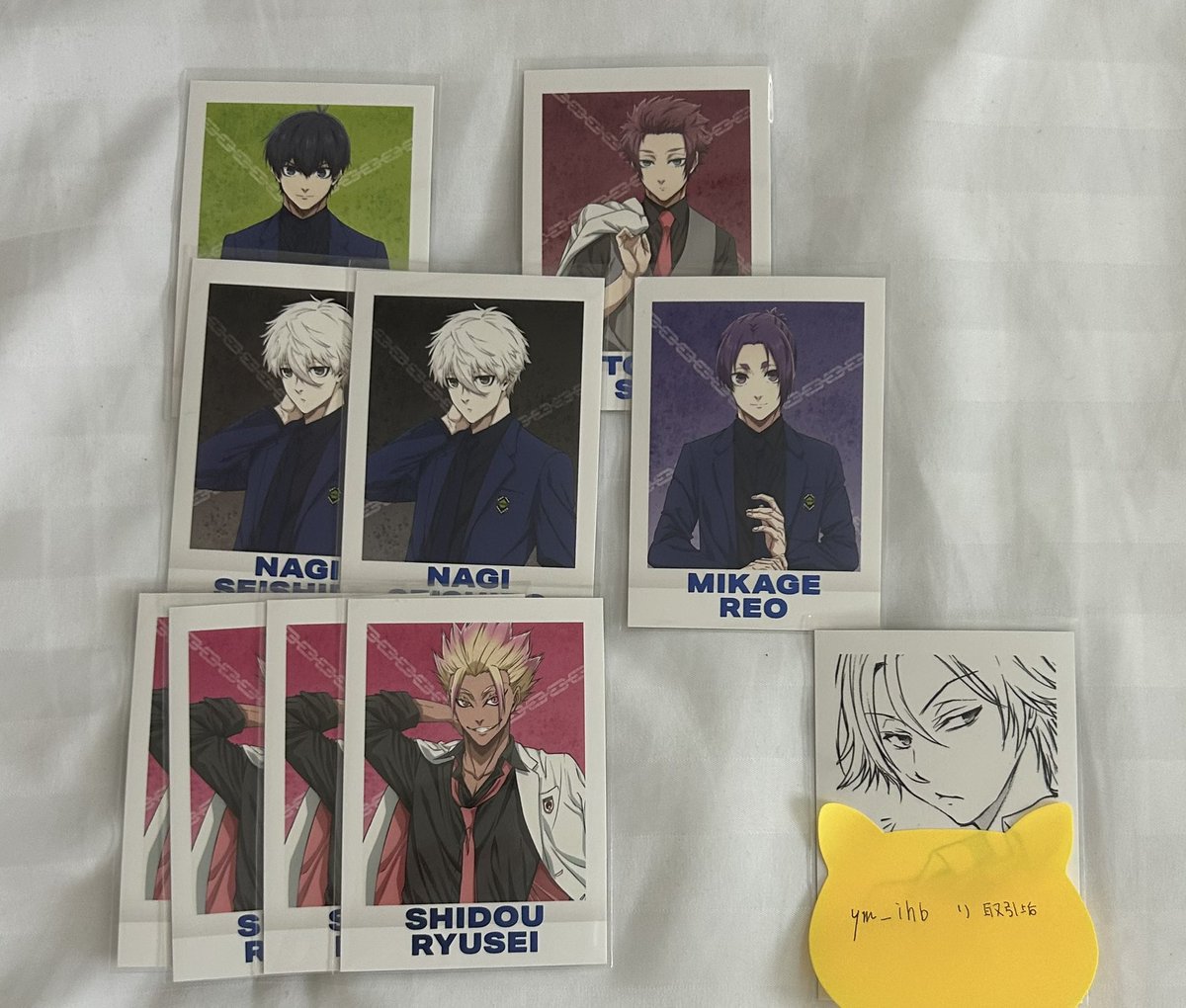 ym_ihb's tweet photo. ブルーロック ブルロ エゴ展 ブルロ展 ぱしゃこれ

譲:潔 冴 凪 玲王 士道 烏 乙夜 千堂 國神 二子 愛空 蟻生 雷市 七星 剣城 雪宮

求:糸師 凛

郵送のみ
画像2枚目の交換は3枚目を半数含む交換優先

⚠︎︎線画冴,潔,乙夜 各1枚 角に少し折れたような初期傷あり

気軽にお声がけ下さい https://t.co/gTtALoy3ah