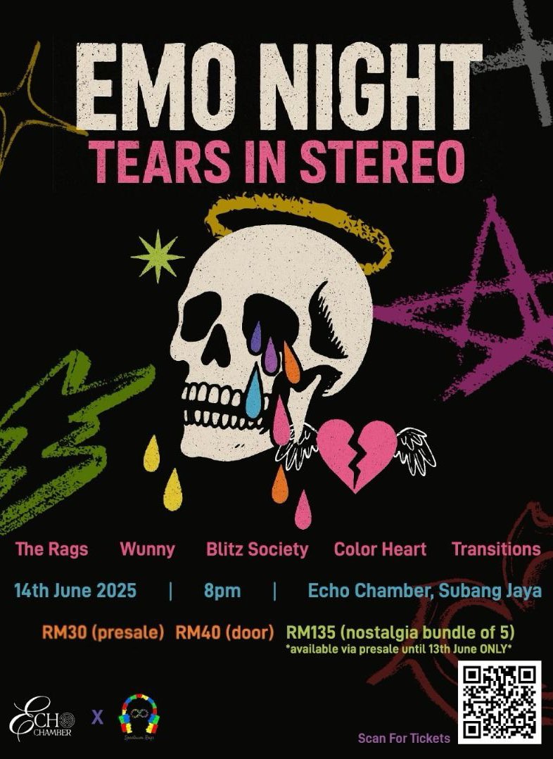 Two shows in one day because why not.
We’ll see you at Angguk Studio first, then at Echo Chamber later that day.

Let’s go, Malaysia! #trnstns