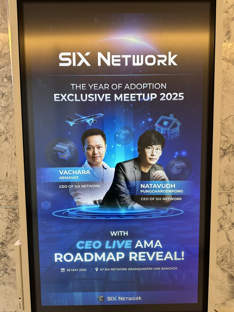 SmartWeb3God's tweet image. Visiting @theSIXnetwork Exclusive Meetup AMA with the CEO, one of the shark tank Thailand 🥰

#SiX #SixNetwork #AMA #SmartWeb3God