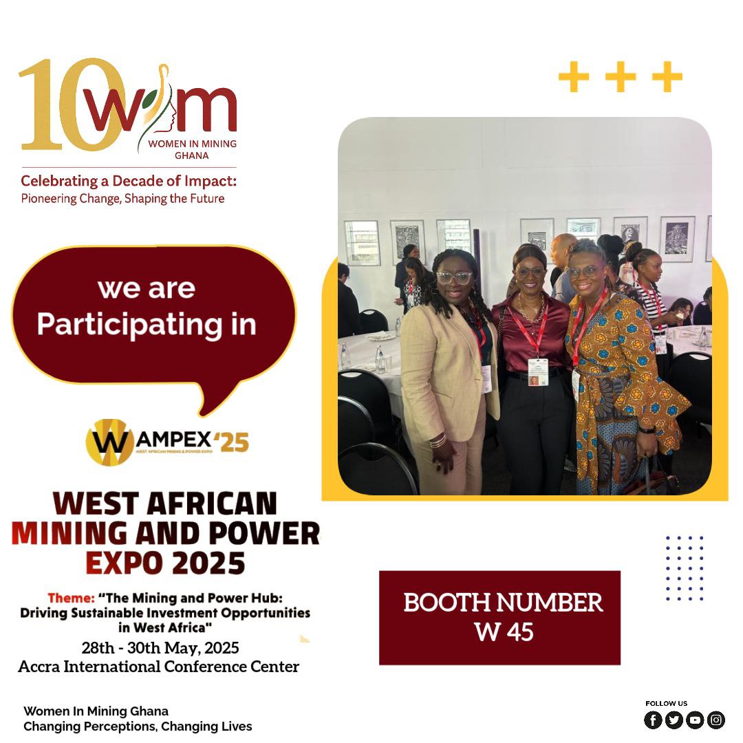 wimghana's tweet photo. We are excited to announce that we are all set up and ready to go at 2025 WAMPEX Conference and Exhibition at the Accra International Conference Center.

Please swing by our booth at number W45 to say.

Looking forward to seeing you there. https://t.co/iPLzhyXrdU