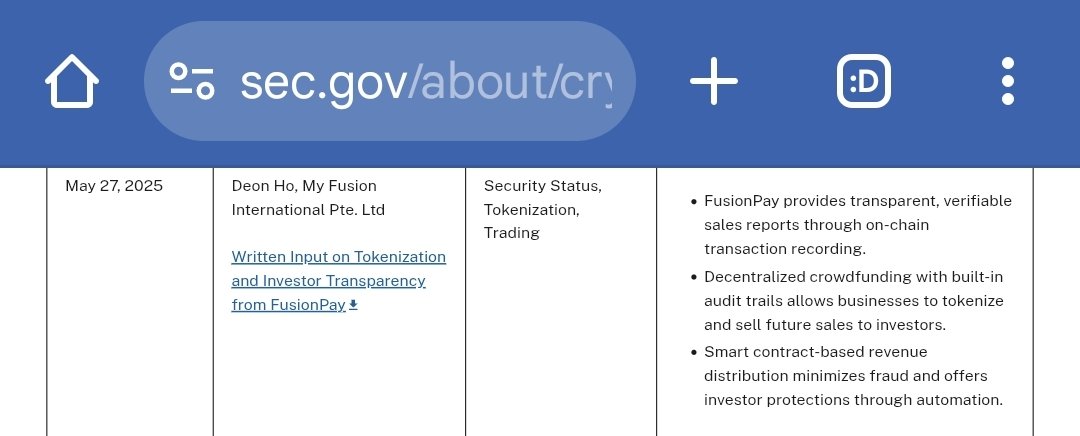FusionPayHQ's tweet photo. FusionPay submitted a innovation brief to @SECGov , offering a real-world use case of #PAYFI : merging payments with DeFi .

We're showing how #blockchain can bring transparency, investor protection, and revenue-based #DeFi to traditional payments

https://t.co/xuqgZIghnr https://t.co/N6K2ej3j9m