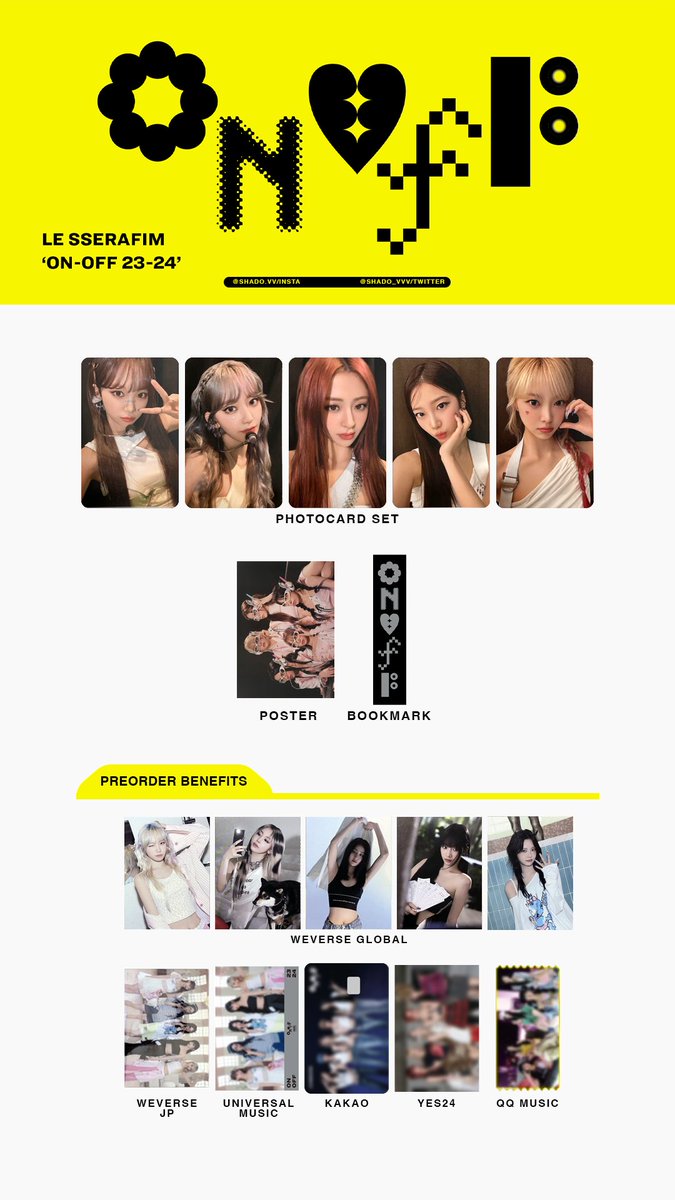 280525 - LE SSERAFIM - ON-OFF 23-24 photobook OT5 photocard