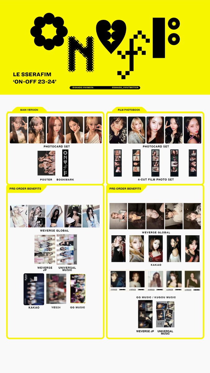 280525 - LE SSERAFIM - ON-OFF 23-24 photobook OT5 photocard