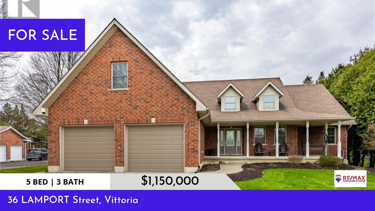 This 5 bedroom home could be yours! Call me at (519) 410-1265 to schedule a showing.

Rod Fess 
519-410-1265

RE/MAX Erie Shores Realty Inc
Haldimand/Norfolk homeforsale.at/36_LAMPORT_STR…