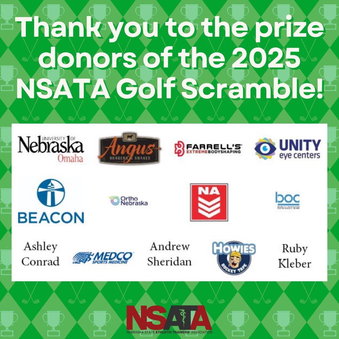 Thank you to all who donated prizes to the 2025 NSATA Golf Scramble. Our golfers will be competing for great items!