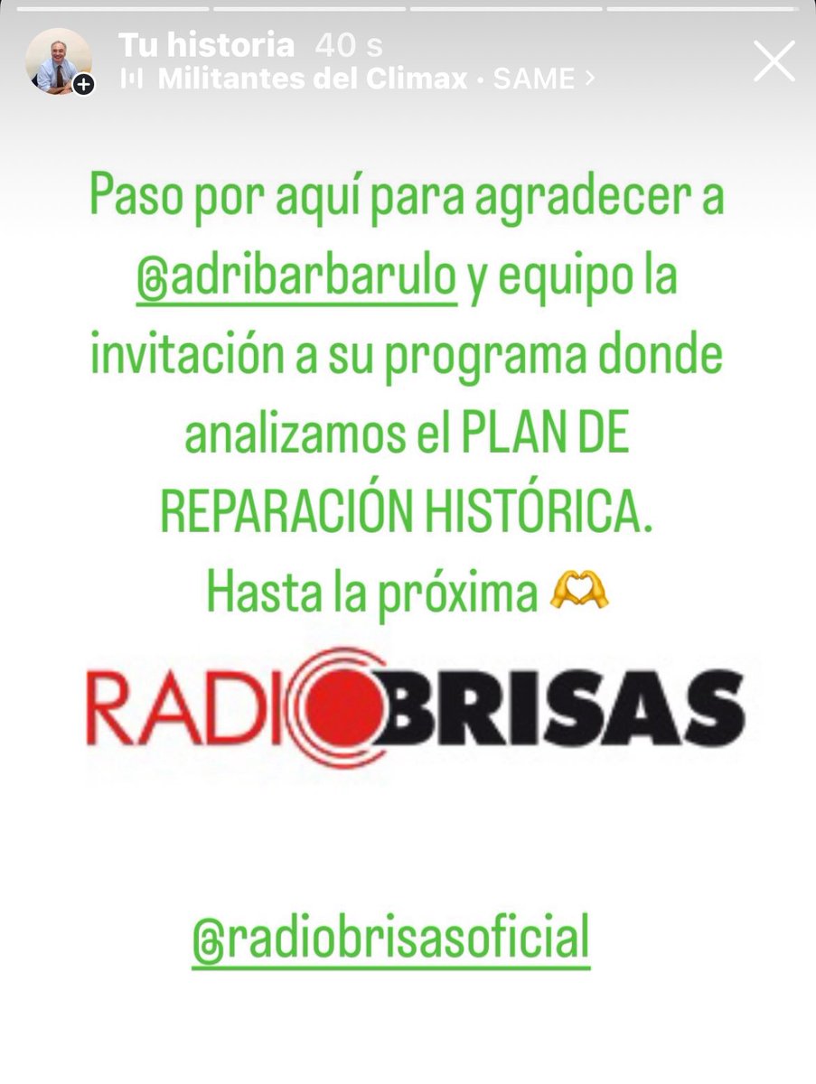 Ayer tocó visita a medios para analizar el PLAN DF REPARACIÓN HISTORIA 
Gracias <a href="/RADIOBRISAS/">Radio Brisas</a> y <a href="/radiomitre/">Radio Mitre</a>