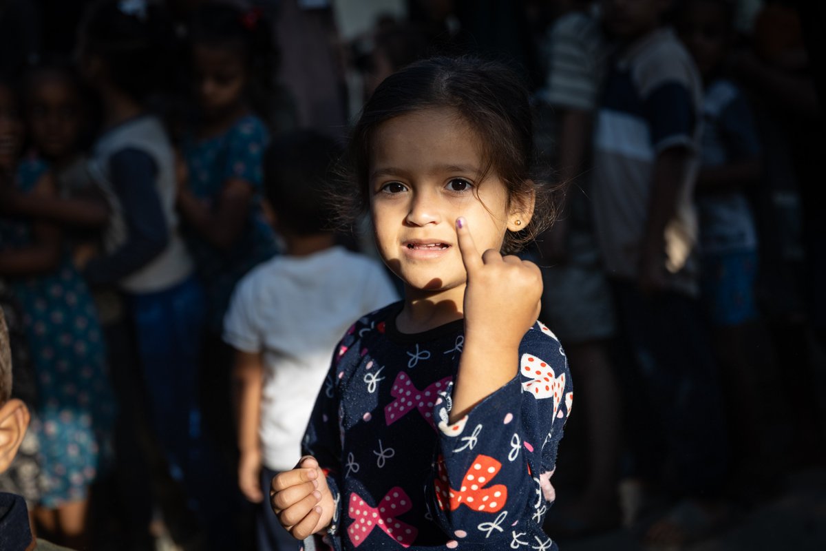 (1/2) Amid the escalating humanitarian crisis in #Gaza, children’s health is under severe threat— from malnutrition, disrupted health services and preventable diseases like #polio. Recent sewage sample results offer a significant sign of progress against the threat of polio.